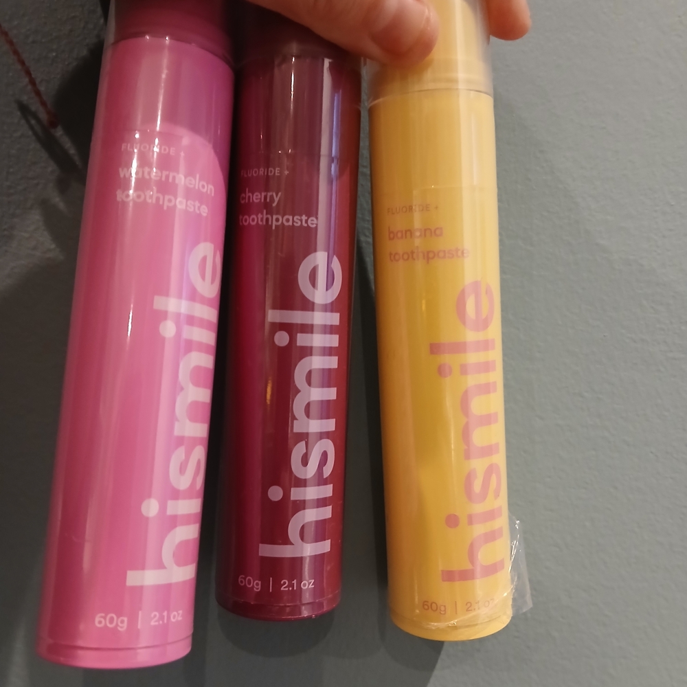 Hismile Toothpaste Set - Pink, Red, Yellow